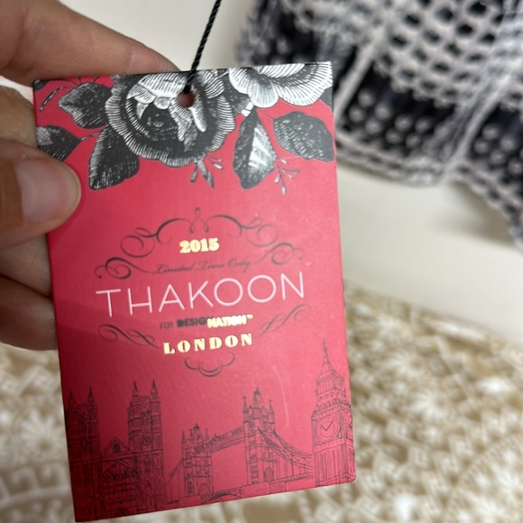 NWT Thakoon Design Nation Womens L Carnaby Street Dotted Shift Dress Black Gray - Picture 7 of 12